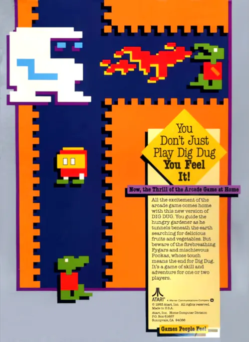 Jaquette arrière : Dig Dug [US]