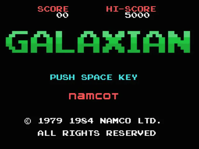 Écran titre : Galaxian