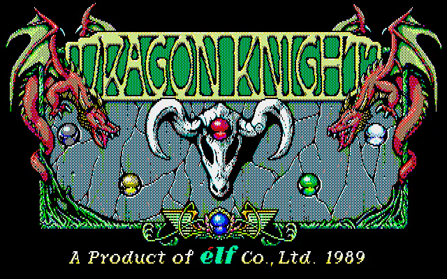 Écran titre : Dragon Knight [JP]