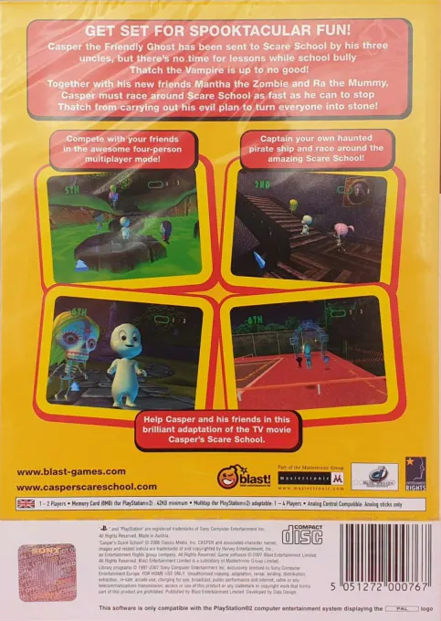 Jaquette arrière : Casper's Scare School [EU]