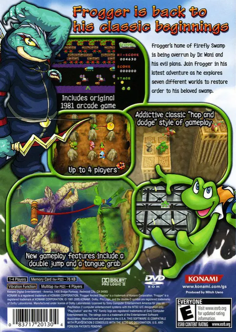 Jaquette arrière : Frogger : Ancient Shadow [US]