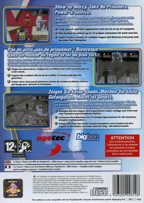 Jaquette arrière : Maze Action [EU]