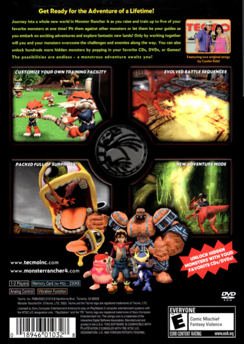 Jaquette arrière : Monster Rancher 4 [US]