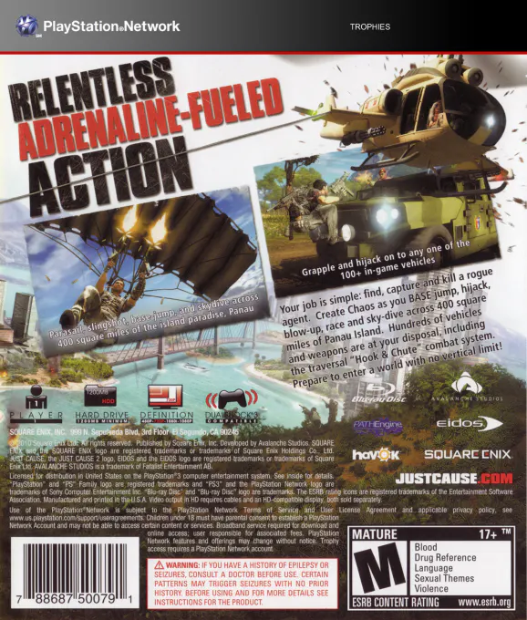 Jaquette arrière : Just Cause 2