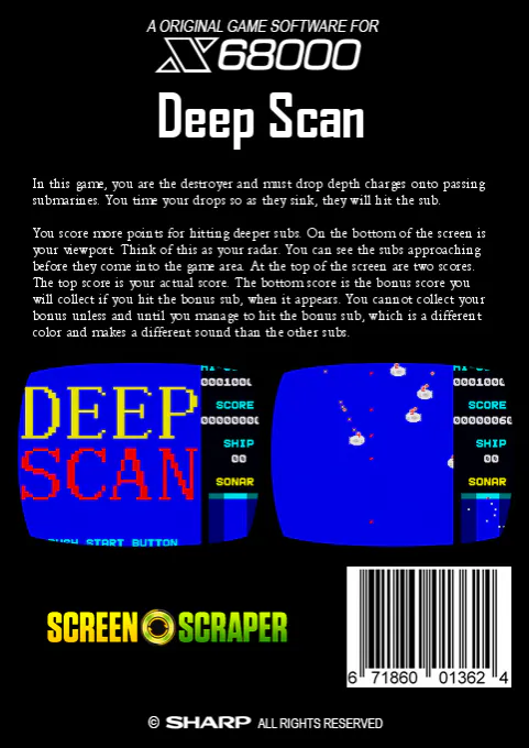 Jaquette arrière : Deep Scan [JP]