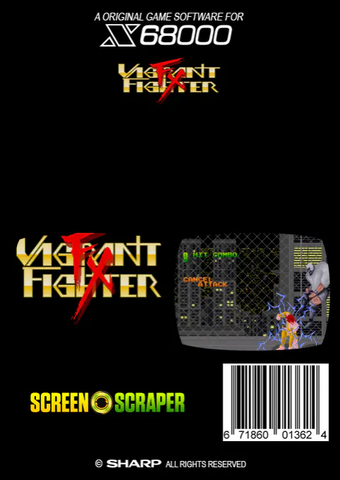 Jaquette arrière : Vagrant Fighter FX [JP]