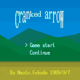Écran titre : Cranked Arrow [JP]