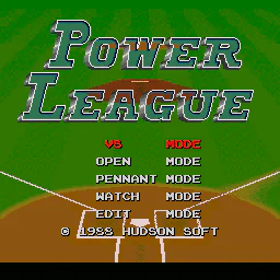Écran titre : Power League [JP]