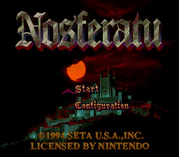 Écran titre : Nosferatu [JP]