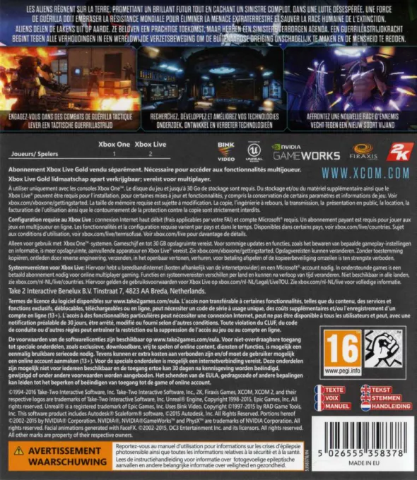 Jaquette arrière : XCOM 2